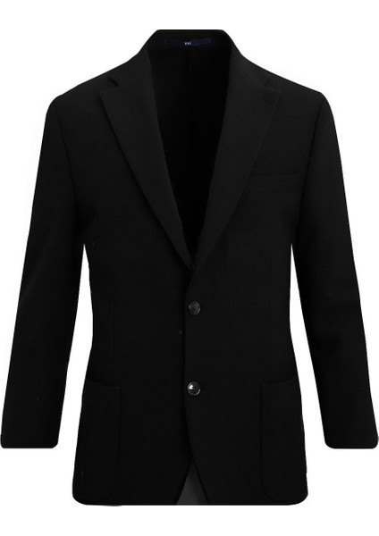 Siyah Comfort Fit 6 Drop Ceket