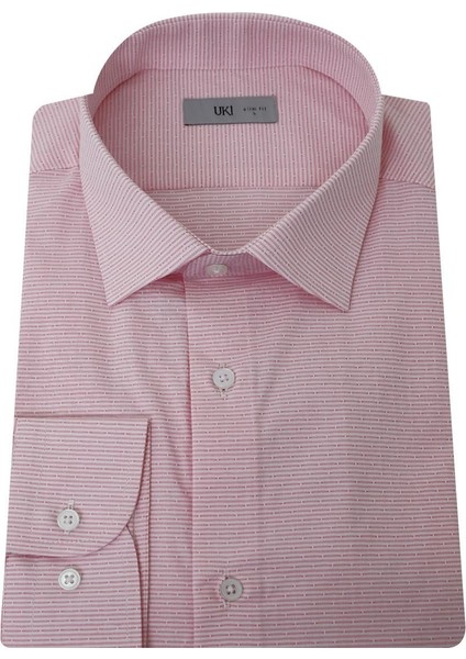 Pembe Slim Fit Uzun Kol Gömlek