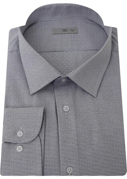 Lacivert Slim Fit Uzun Kol Gömlek