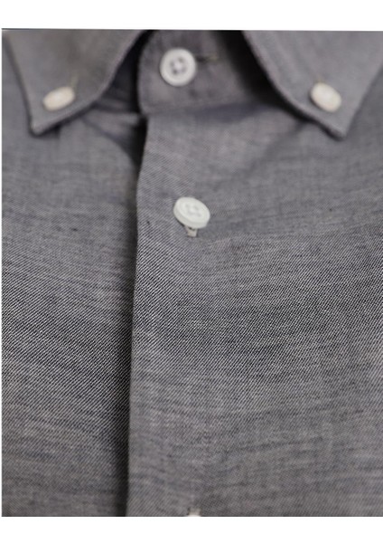 Antrasit Comfort Fit Uzun Kol Gömlek modelleri