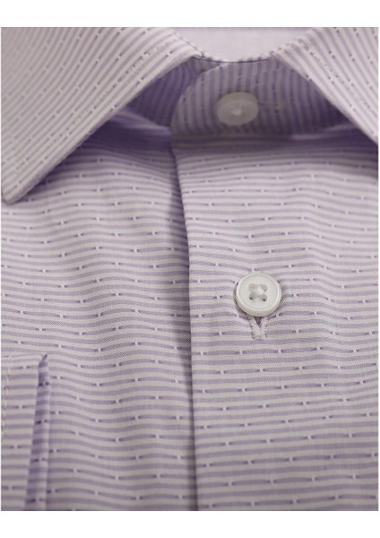 Lila Comfort Fit Uzun Kol Gömlek modelleri