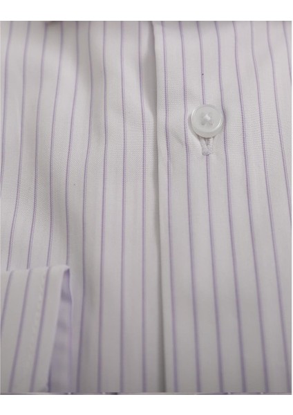 Lila Comfort Fit Uzun Kol Gömlek modelleri