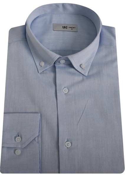 Mavi Comfort Fit Uzun Kol Gömlek