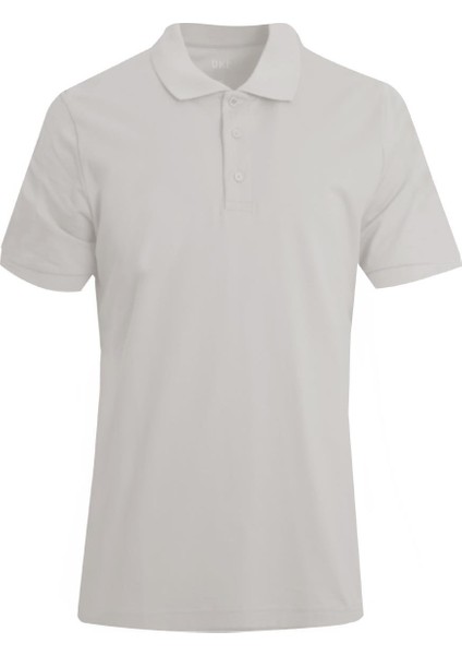 Ekru Comfort Fit Polo Yaka Pike T-Shirt