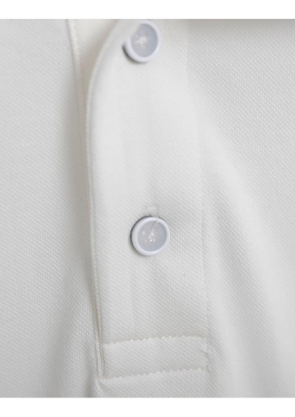 Ekru Comfort Fit Polo Yaka Pike T-Shirt modelleri