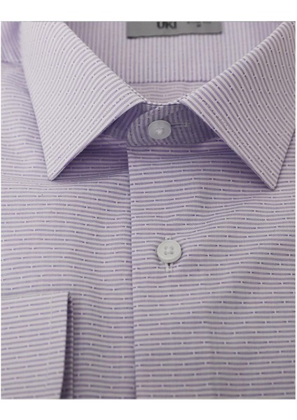 Lila Slim Fit Uzun Kol Gömlek modelleri