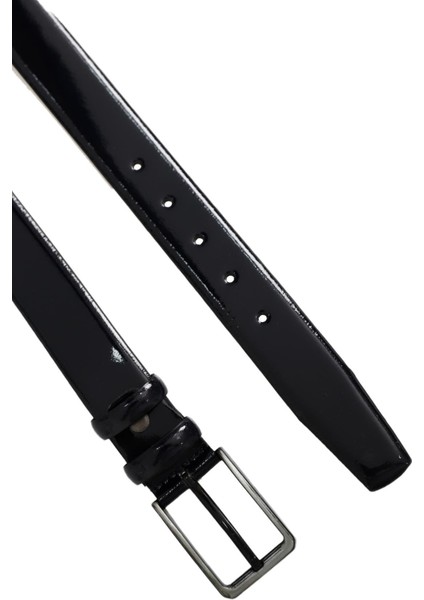 Lacivert Rugan Deri Kemer