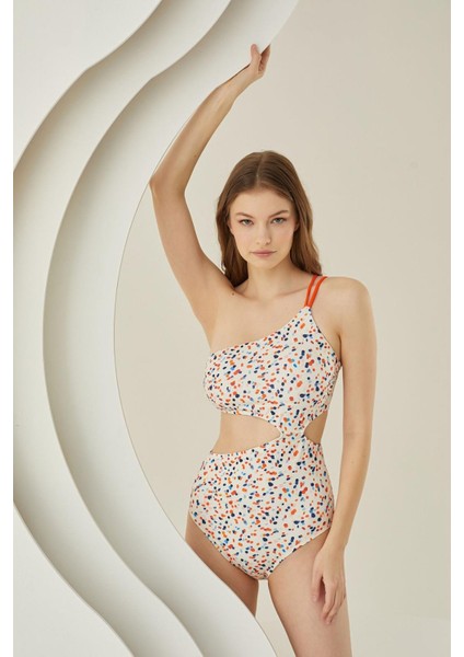 - Puantiyeli Şık Desenli Mayokini