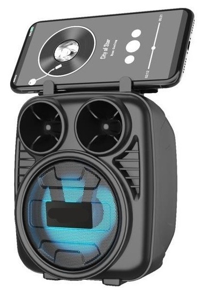 D32 Kablosuz Taşınabilir Telefon Tutacaklı Şarj Edilebilir Bluetooth Hoparlör Usb-Tf Speaker