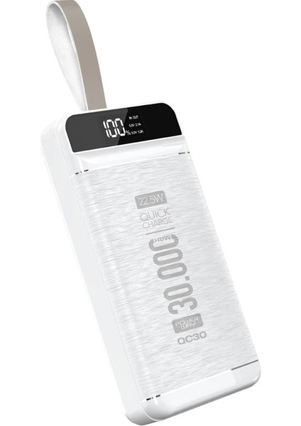 QC30 30000 Mah 3 USB Dijital Ekran Powerbank (5047)