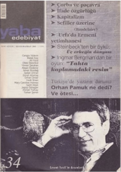 Yaba Edebiyat Dergisi Sayı: 34