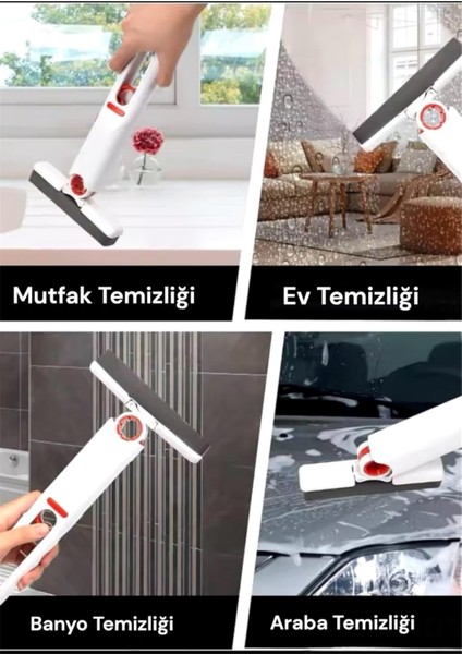 Taşınabilir Mini Mop Kendinden Sıkmalı Mini Temizlik Paspası Mutfak Araba Banyo Camlarda Kullanım