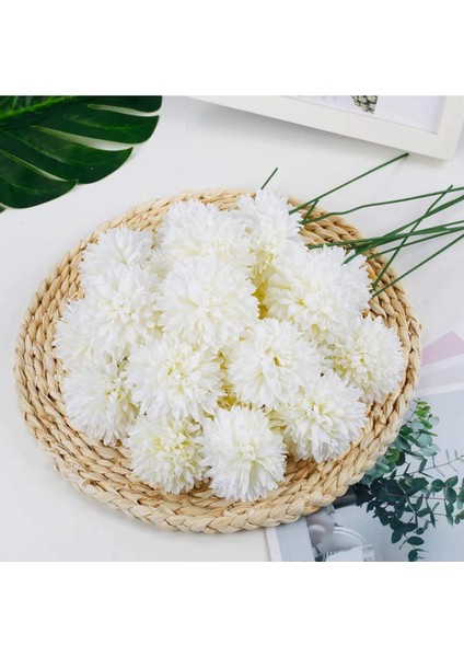 Yapay Lüx Krizantem Kartopu Demet 7 Dallı Dekoratif Yapay Çiçek 25 cm fiyatları
