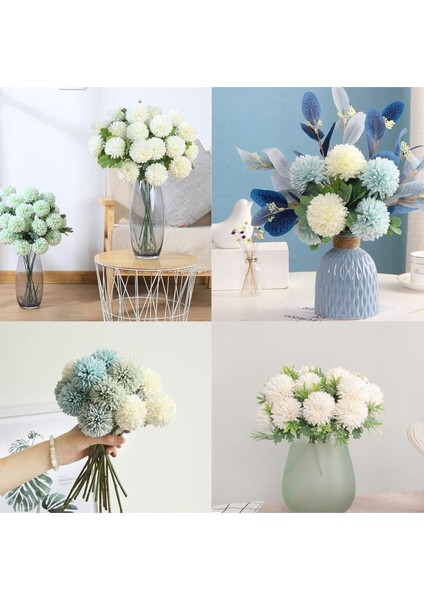 Yapay Lüx Krizantem Kartopu Demet 7 Dallı Dekoratif Yapay Çiçek 25 cm fırsatları