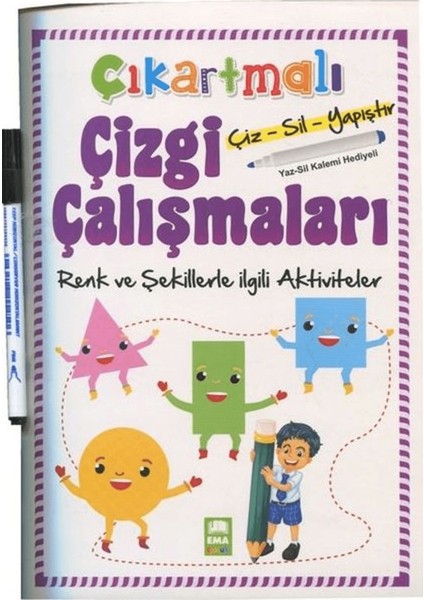 Çıkartmalı Çizgi Çalışmaları Renk ve Şekillerle Ilgili Aktiviteler