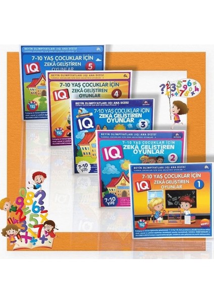 7-10 Yaş ve Üstü Çocuklar Için Zeka Geliştiren Oyunlar (5 Kitap)