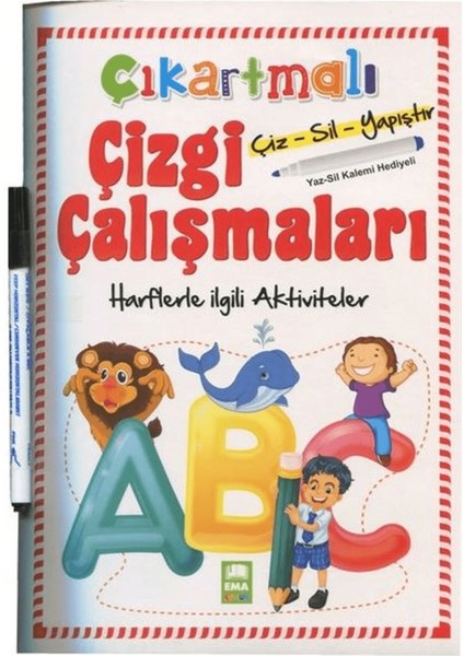 Çıkartmalı Çizgi Çalışmaları Harflerle Ilgili Aktiviteler