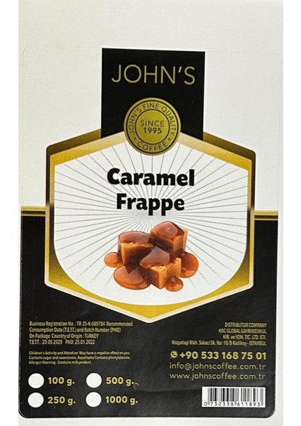 Karamel Frappe 250 gr fiyatları