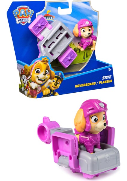 Paw Patrol: Action Pups Skye Aksiyon Figürü ve Katlanabilir Kanatlı Hoverboard Uçak Oyuncağı - 5 cm