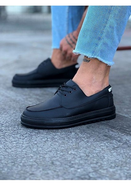 J506 Bağcıklı Ortopedik Taban Erkek Sneaker Günlük Ayakkabı St Siyah fiyatları