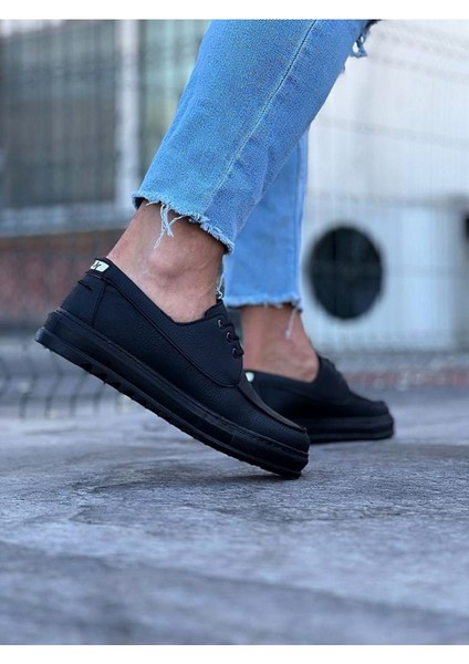 J506 Bağcıklı Ortopedik Taban Erkek Sneaker Günlük Ayakkabı St Siyah indirimleri