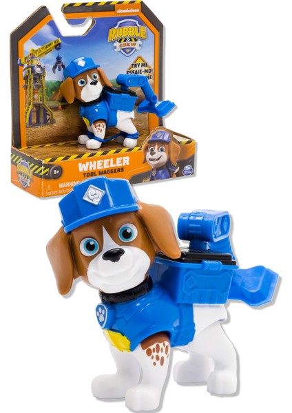 Paw Patrol Rubble Wheeler Tool Waggers Crew Figür