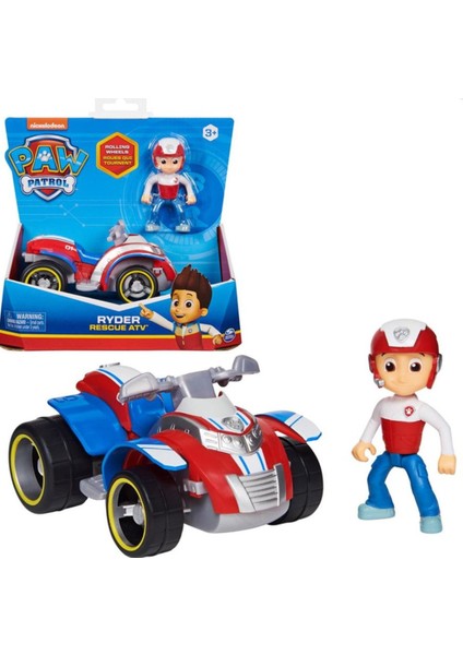 Paw Patrol Ryder'ın Kurtarma Atv Model Aracı - 15 cm