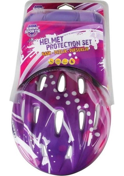 Kask Dizlik Dirseklik Koruyucu Set