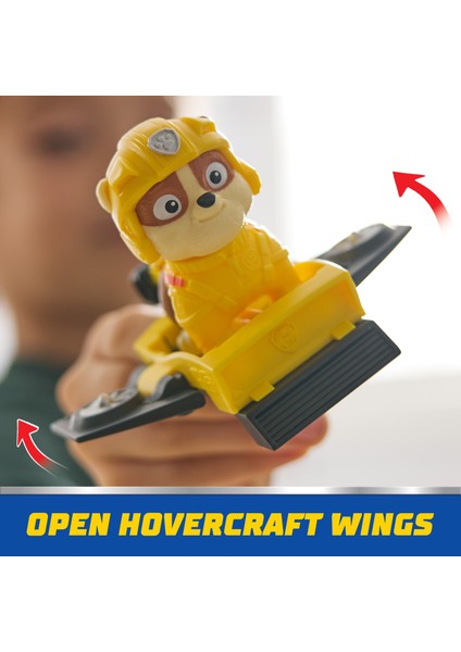 Paw Patrol: Action Pups Rubble Aksiyon Figürü ve Katlanabilir Kanatlı Hoverboard Uçak Oyuncağı -5 cm fiyatları