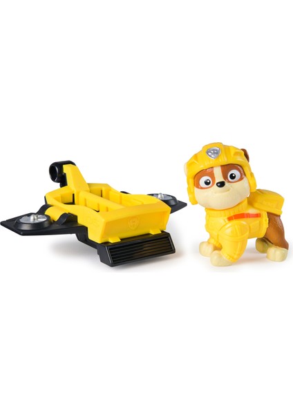 Paw Patrol: Action Pups Rubble Aksiyon Figürü ve Katlanabilir Kanatlı Hoverboard Uçak Oyuncağı -5 cm indirimleri