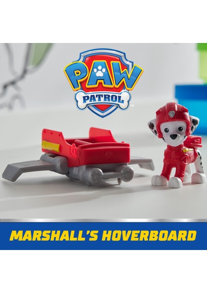 Paw Patrol: Action Pups Marshall Aksiyon Figürü ve Katlanabilir Kanatlı Hoverboard Uçağı - 5 cm fiyatları