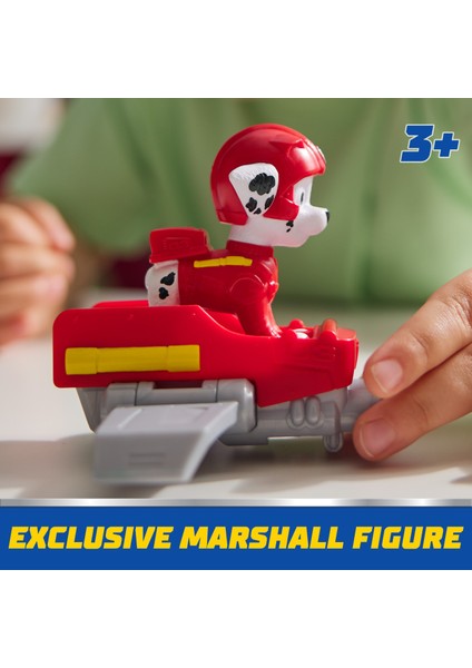 Paw Patrol: Action Pups Marshall Aksiyon Figürü ve Katlanabilir Kanatlı Hoverboard Uçağı - 5 cm indirimleri