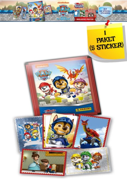 Panini Paw Patrol Sticker Çıkartma - 1 Paket ( 5 Adet Sticker )