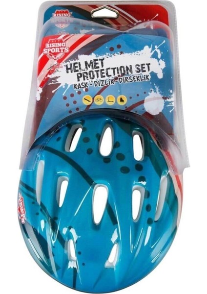 Turkuaz Kask Dizlik Dirseklik