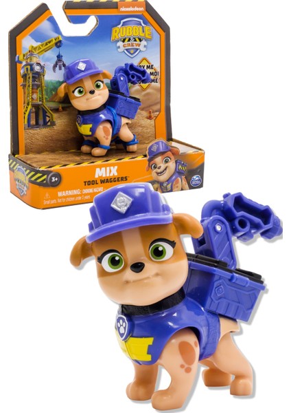 Paw Patrol Rubble Mix Tool Waggers Crew Figür
