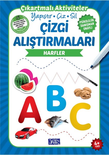 Çizgi Alıştırmaları - Harfler (4 Yaş)