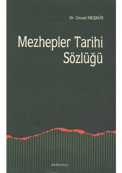 Mezhepler Tarihi Sözlüğü