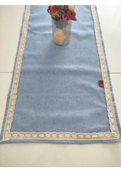 Naturel Organik Otantik Jüt Yumuşak %100 Pamuklu Keten Güpürlü Runner 45X115 cm indirimleri