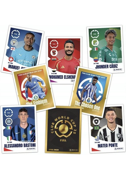 1 Paket (5 Stıcker) Panini America Club World Cup 2025 Albüm Major Futbol Klüplerler Dünya Kupası fırsatları