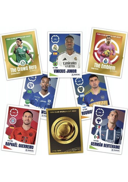 1 Paket (5 Stıcker) Panini America Club World Cup 2025 Albüm Major Futbol Klüplerler Dünya Kupası indirimleri