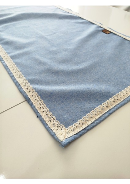 Naturel Organik Otantik Jüt Yumuşak %100 Pamuklu Keten Güpürlü Runner 45X115 cm modelleri