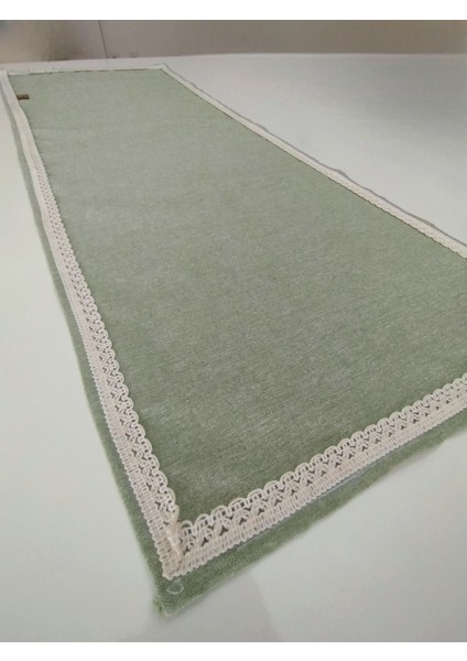 Naturel Organik Otantik Jüt Yumuşak %100 Pamuklu Keten Güpürlü Runner 45X115 cm indirimleri