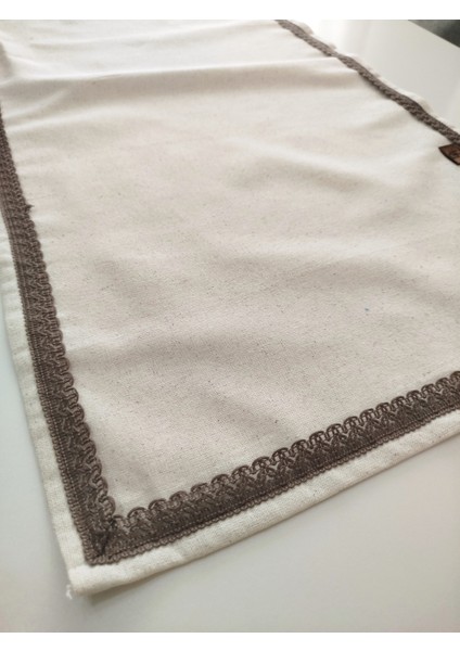 Naturel Organik Otantik Jüt Yumuşak %100 Pamuklu Keten Güpürlü Runner 45X115 cm fiyatları
