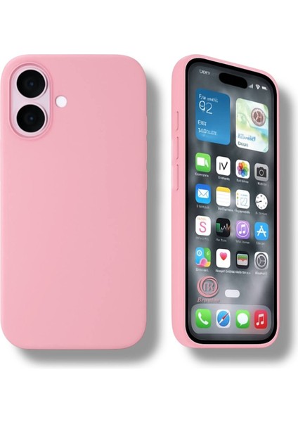 Apple Iphone 16 Plus Uyumlu Kılıf Yumuşak Silikon Içi Kadife Lansman Kapak .