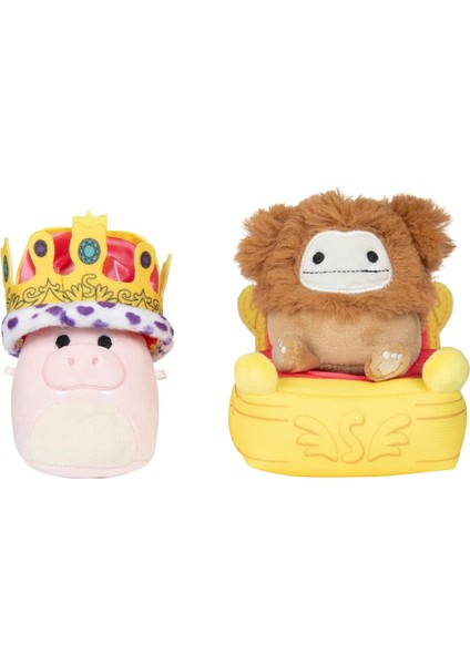 Micromallows Squishmallows Mini Yumuşak Peluş Oyuncak 2 Figür + 2 Aksesuar Figür Seti - 6 cm - Mod-4 modelleri