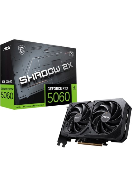 Msı Geforce Rtx 5060 Tı 8g Shadow 2x Oc Gddr7 128B DX12 Pcıe 5.0 X16 (3xdp 1xhdmı)