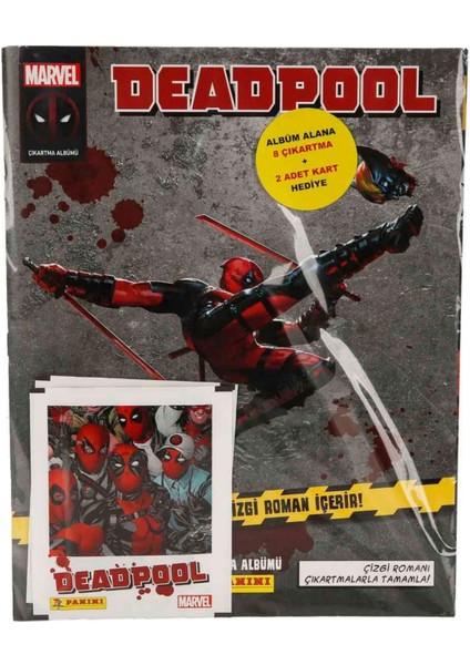 Marvel Deadpool Çıkartma Albümü + Özel Mini Çizgi Roman | Panini Lisanslı Ürün ( 8 Stıcker 2 Kart) fiyatları