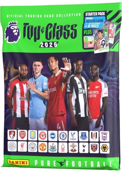 Panini Top Class 2025 Premier League Koleksiyon Futbolcu Kartı Albüm Dergi 24 Adet Kart+2 Holo Kart indirimleri