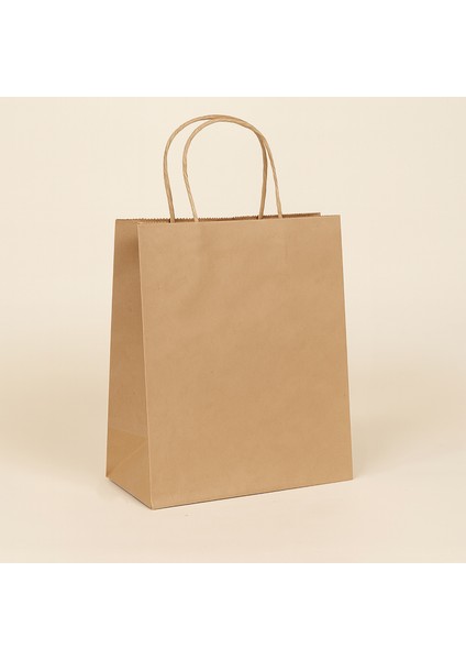 Kraft Mini Burgu Saplı Çanta 15 cm x 8 cm x 20 cm ( 25 Adet )