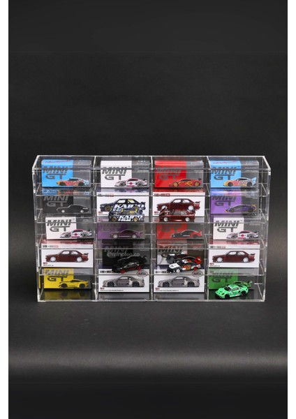 20’lik Kapaklı Mini Gt Öne Araç Koyulan Diecast Araba Sergileme Rafı – Mini Gt & Kaido House Uyumlu fırsatları